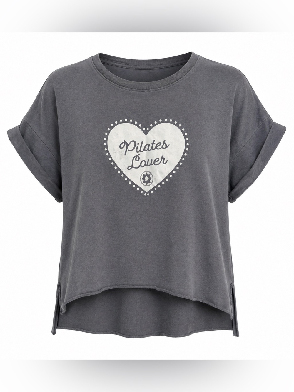 Club Pilates Pilates Lover Gray Graphic Tee Organic Cotton S